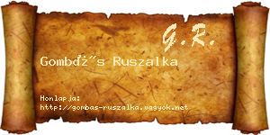 Gombás Ruszalka névjegykártya